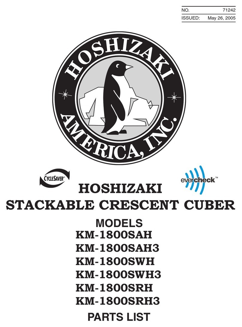Hoshizaki KM-1800SAH User manual Hoshizaki KM-1800SAH User manual