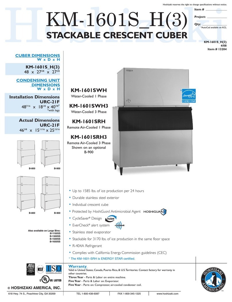 Hoshizaki KM-1601SRH User manual