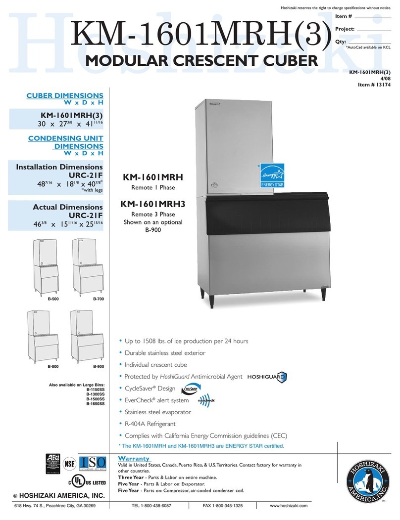 Hoshizaki KM-1601MRH User manual