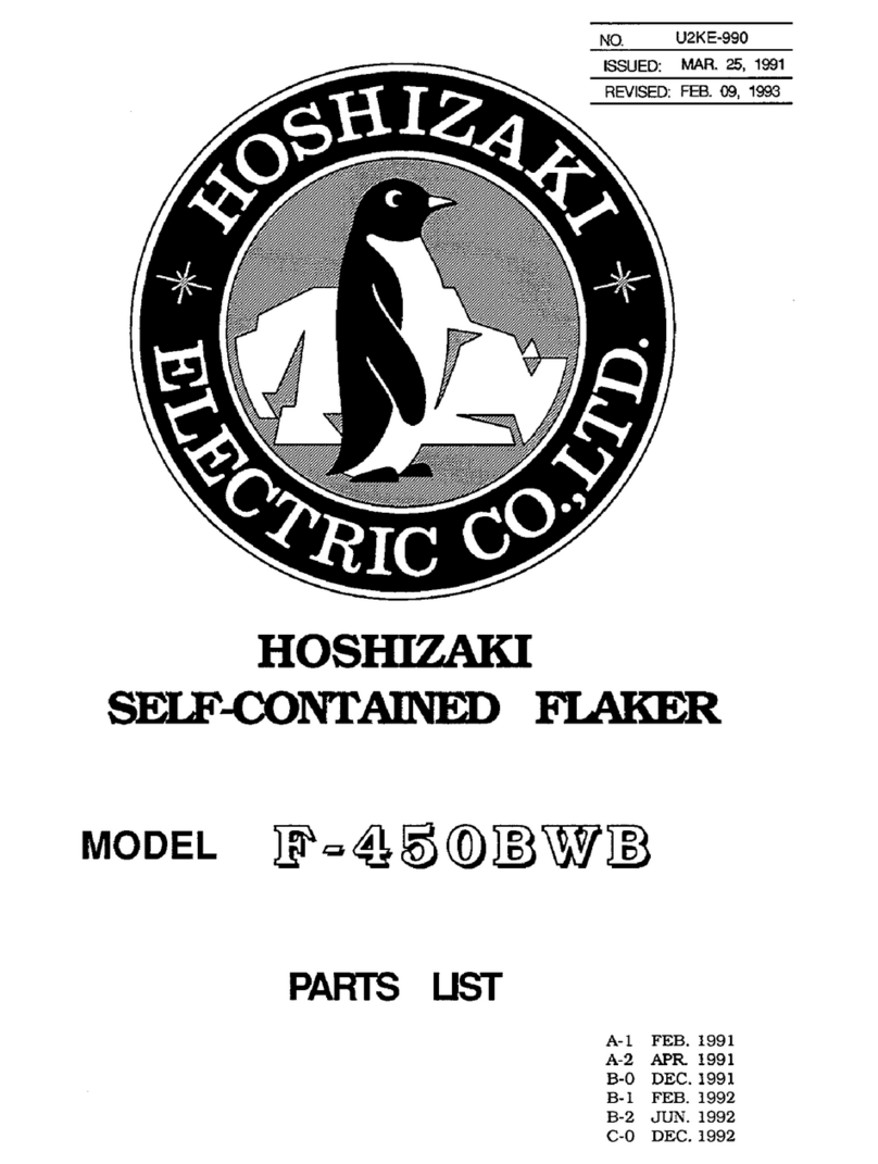 Hoshizaki F-450BWB User manual