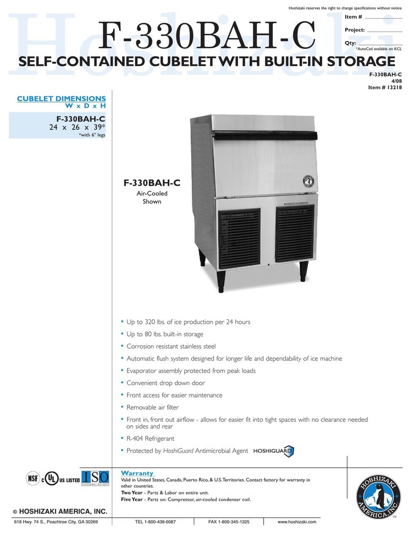 Hoshizaki F-330BAH-C Specifications