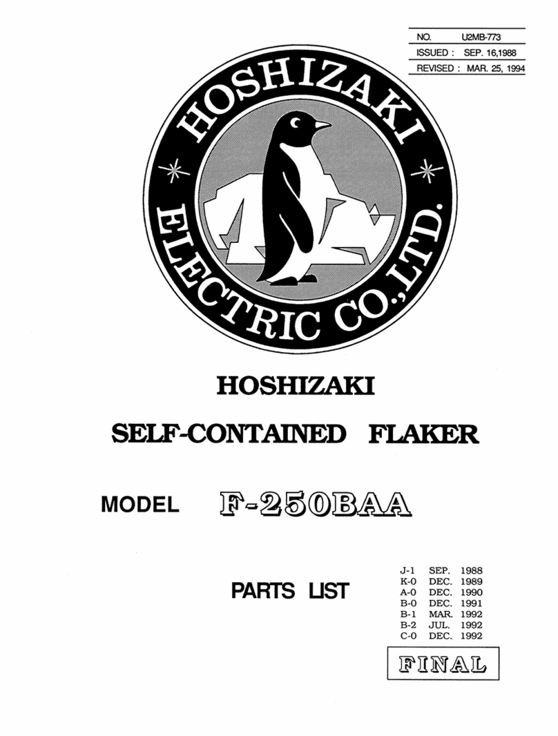 Hoshizaki F-250BAA User manual Hoshizaki F-250BAA User manual