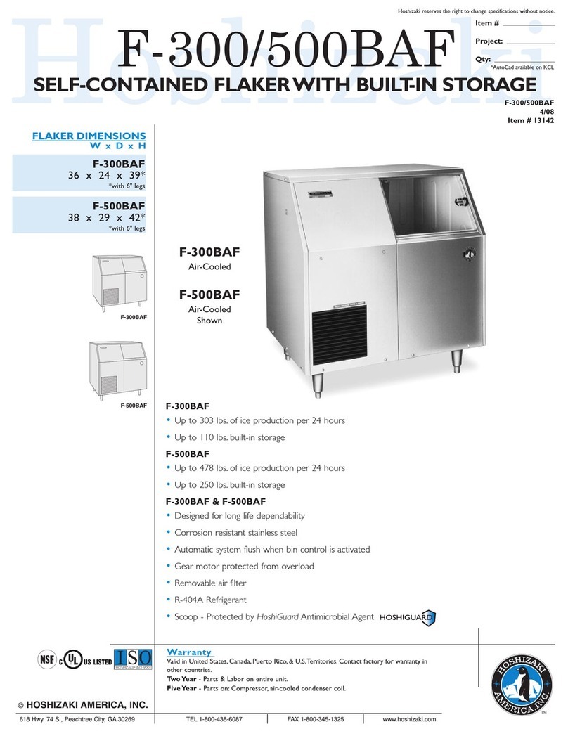 Hoshizaki F-300BAF Specifications
