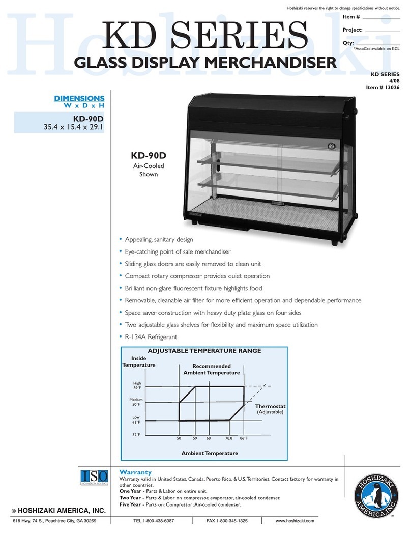 Hoshizaki KD-90D Specifications Hoshizaki KD-90D Specifications
