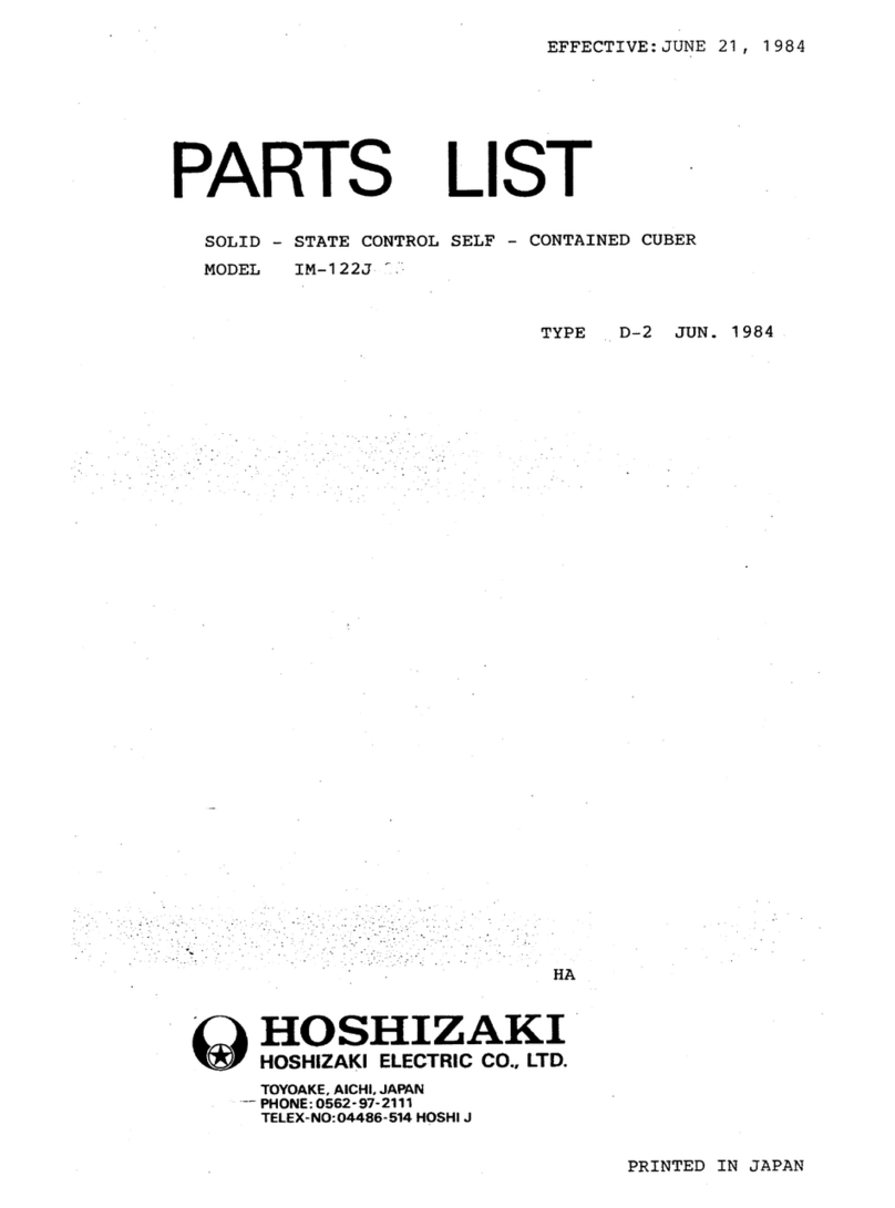 Hoshizaki IM-122J parts list