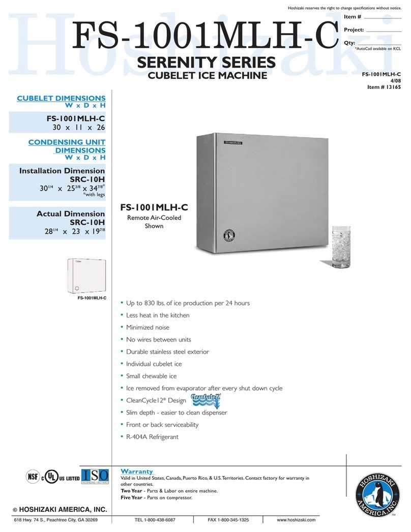 Hoshizaki FS-1001MLH-C Specifications