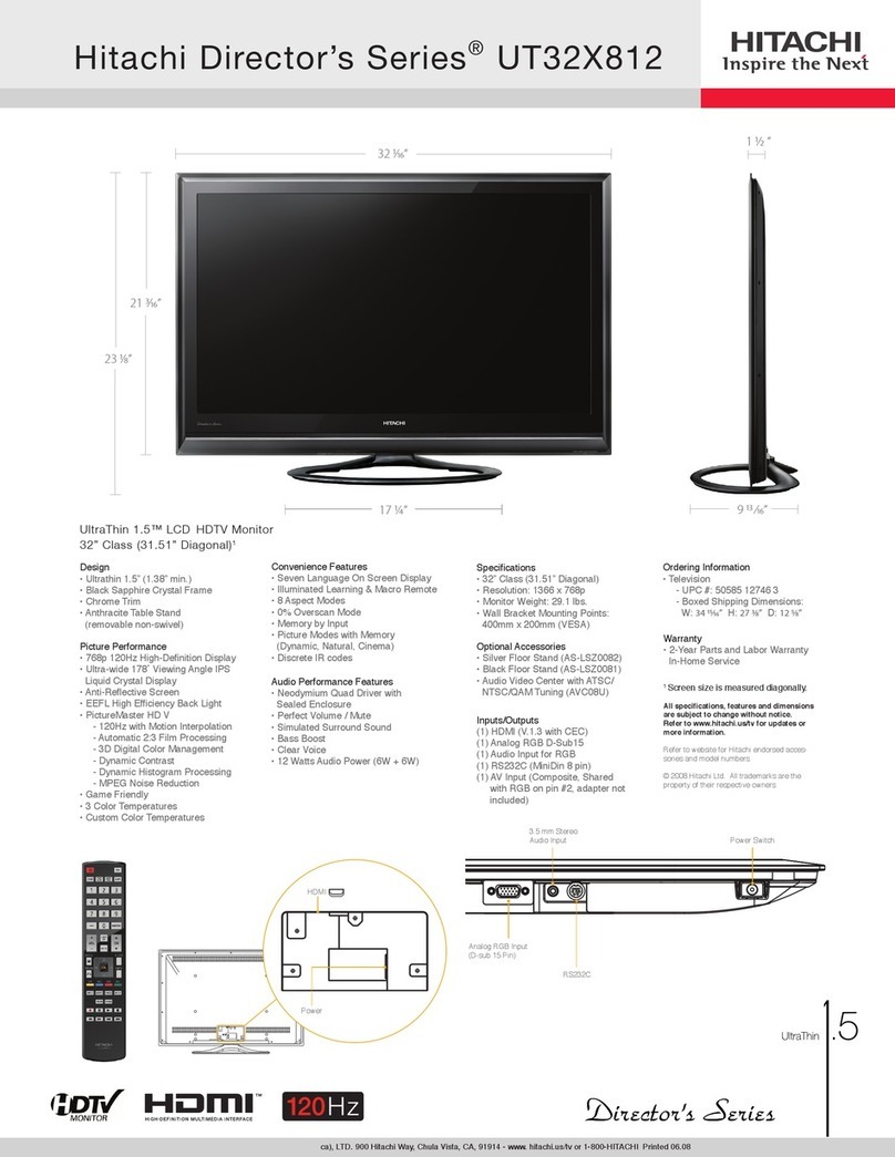 Hitachi Director's UT32X812 User manual