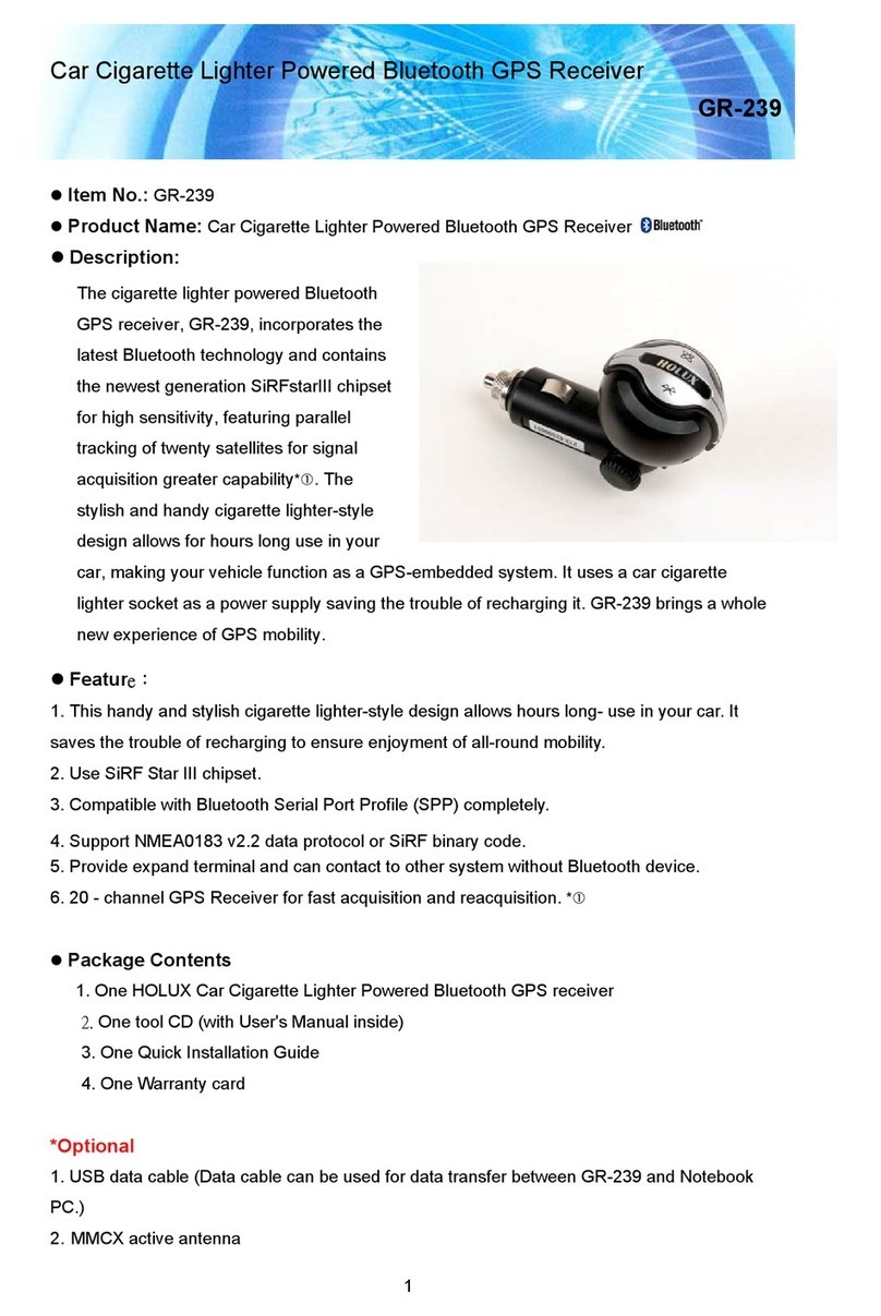 Holux GR-239 Specification sheet Holux GR-239 Specification sheet