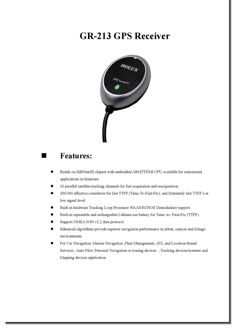 Holux GR-213 Specification sheet