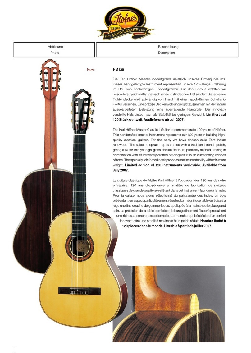 Hofner HM 120 supplementary guide