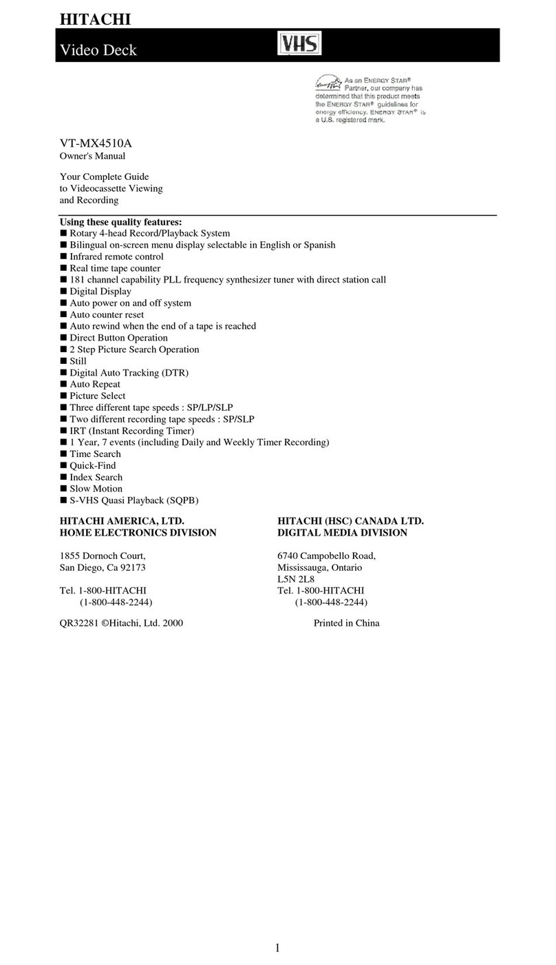 Hitachi VT-MX4510A User manual Hitachi VT-MX4510A User manual