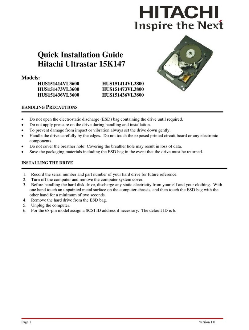 Hitachi Ultrastar 15K147 User manual