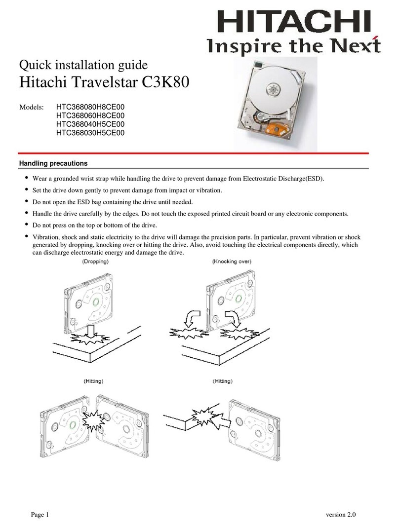 Hitachi Travelstar C3K80 User manual Hitachi Travelstar C3K80 User manual