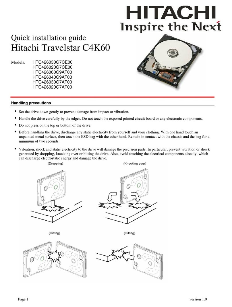 Hitachi Travelstar C4K60 User manual Hitachi Travelstar C4K60 User manual