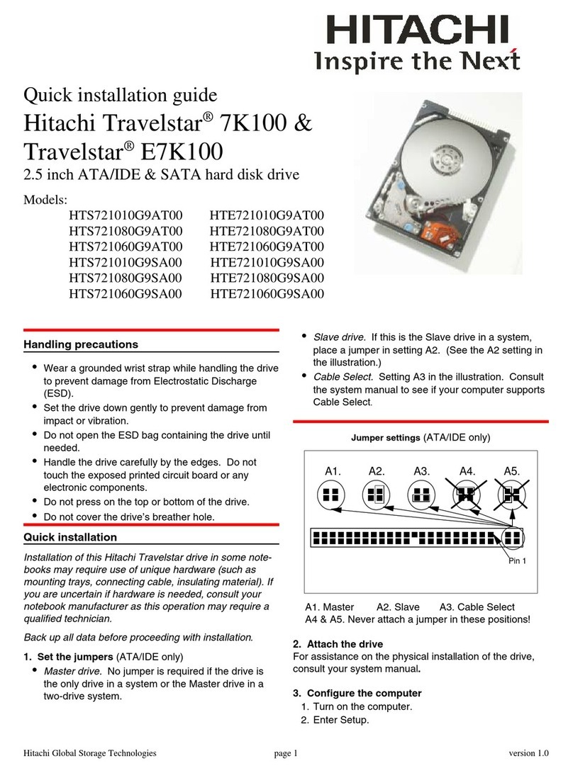 Hitachi Travelstar 7K100 User manual