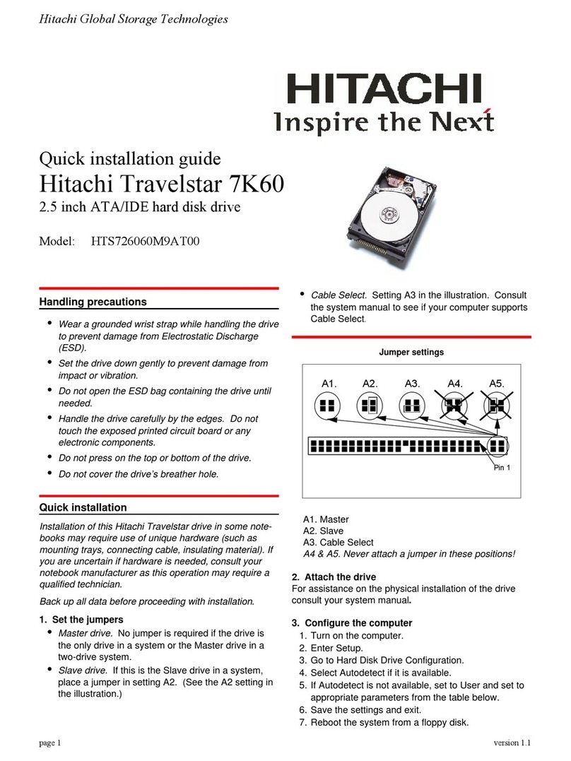 Hitachi Travelstar 7K60 User manual