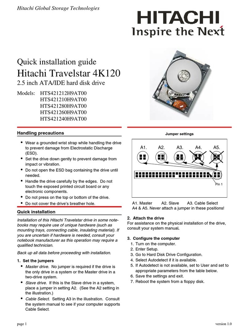 Hitachi Travelstar 4K120 User manual