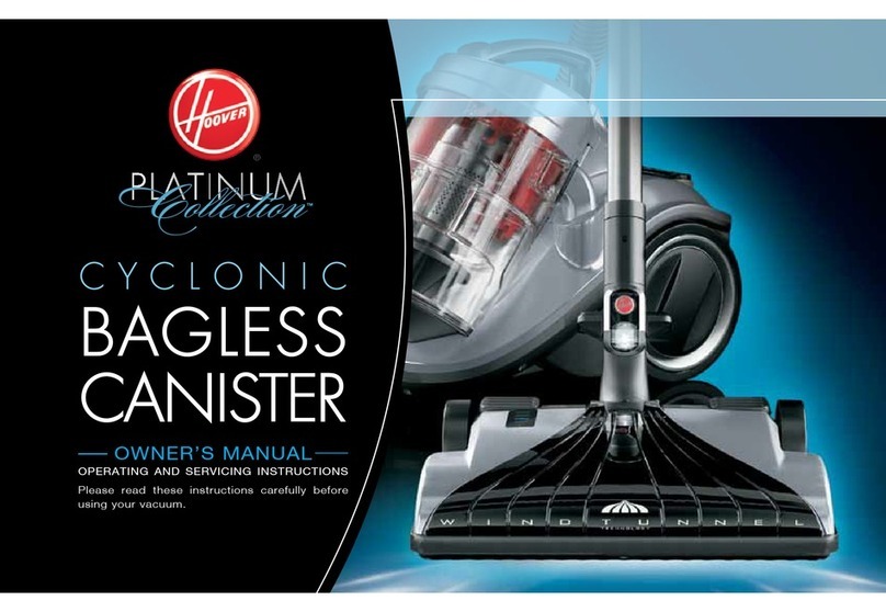Hoover S3865 - Platinum Cyclonic Bagless Canister Vacuum... owner's manual
