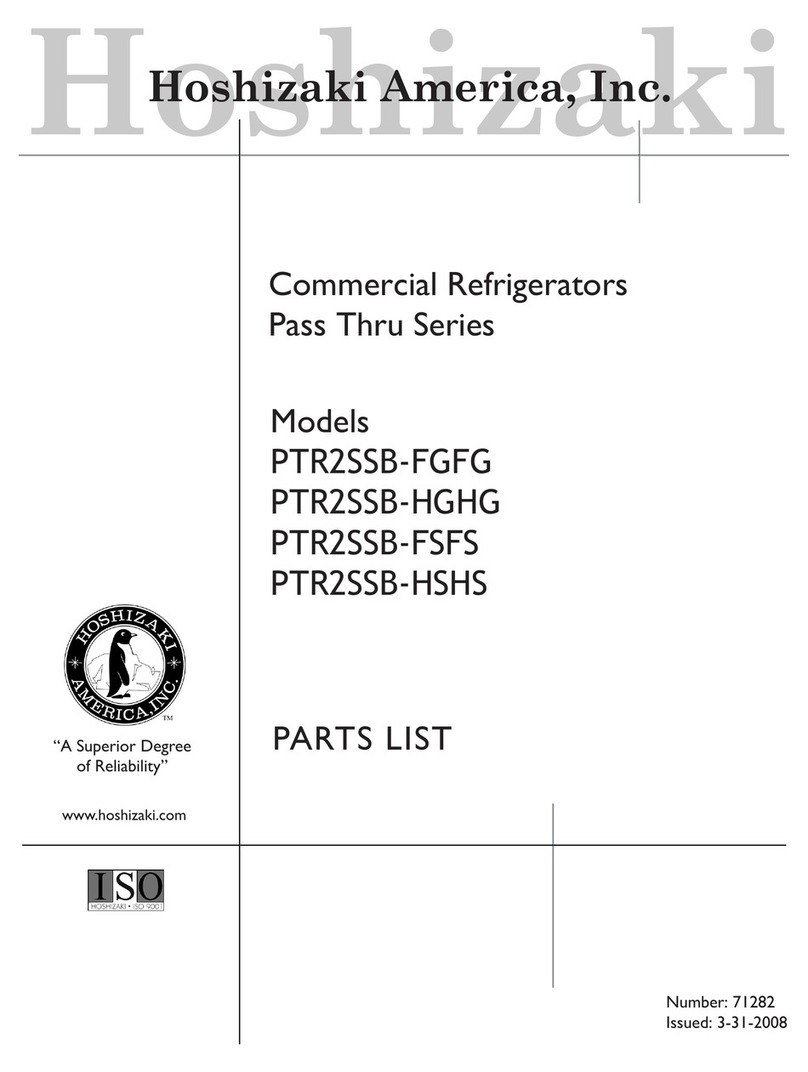 Hoshizaki Pass Thru Series PTR2SSB-FSFS User manual