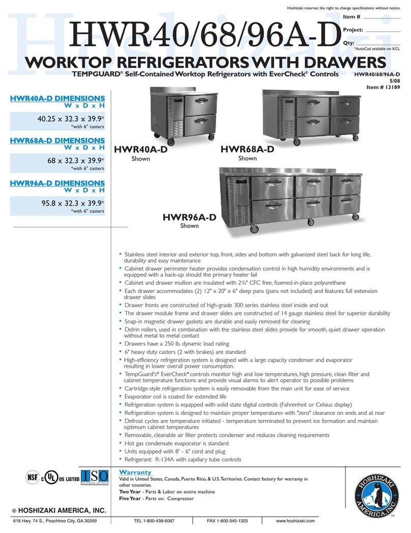 Hoshizaki HWR40A-D User manual