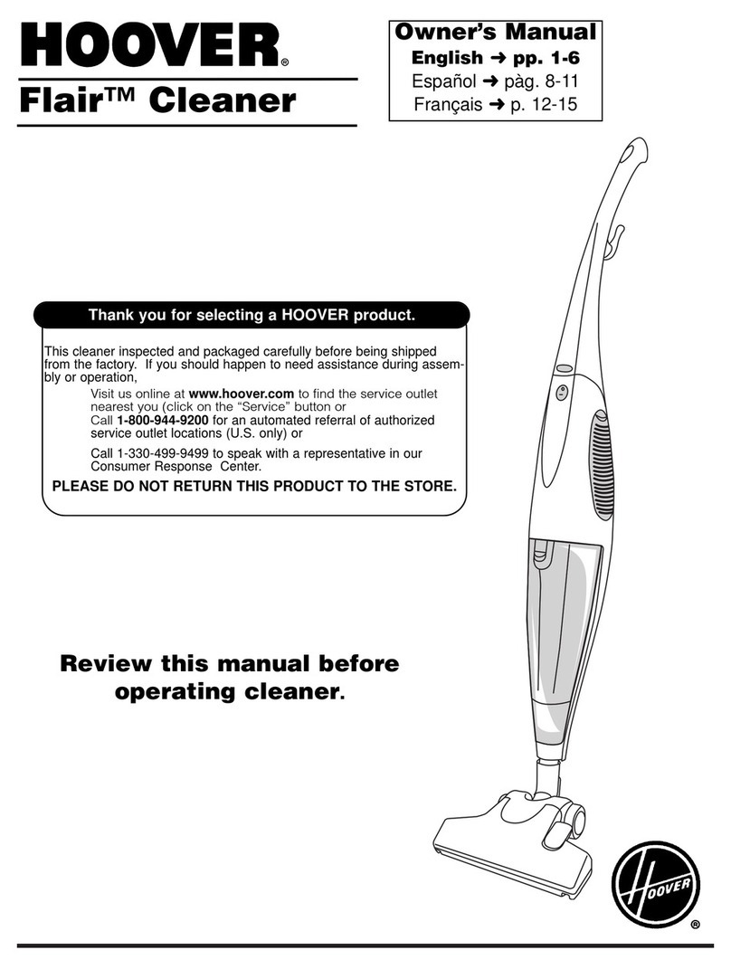 Hoover Legacy Supreme S2200 owner's manual