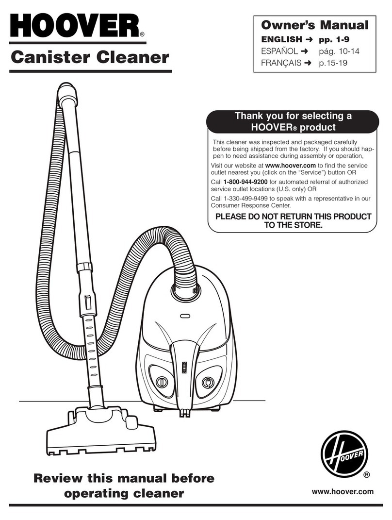Hoover S1361 - Portable Canister Cleaner User manual