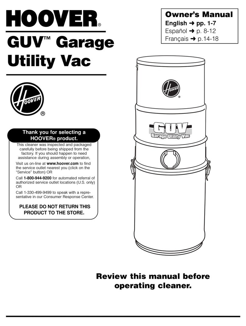 Hoover L2310 - GUV 10 Amp Lon Garage Utility Vacuum owner's manual