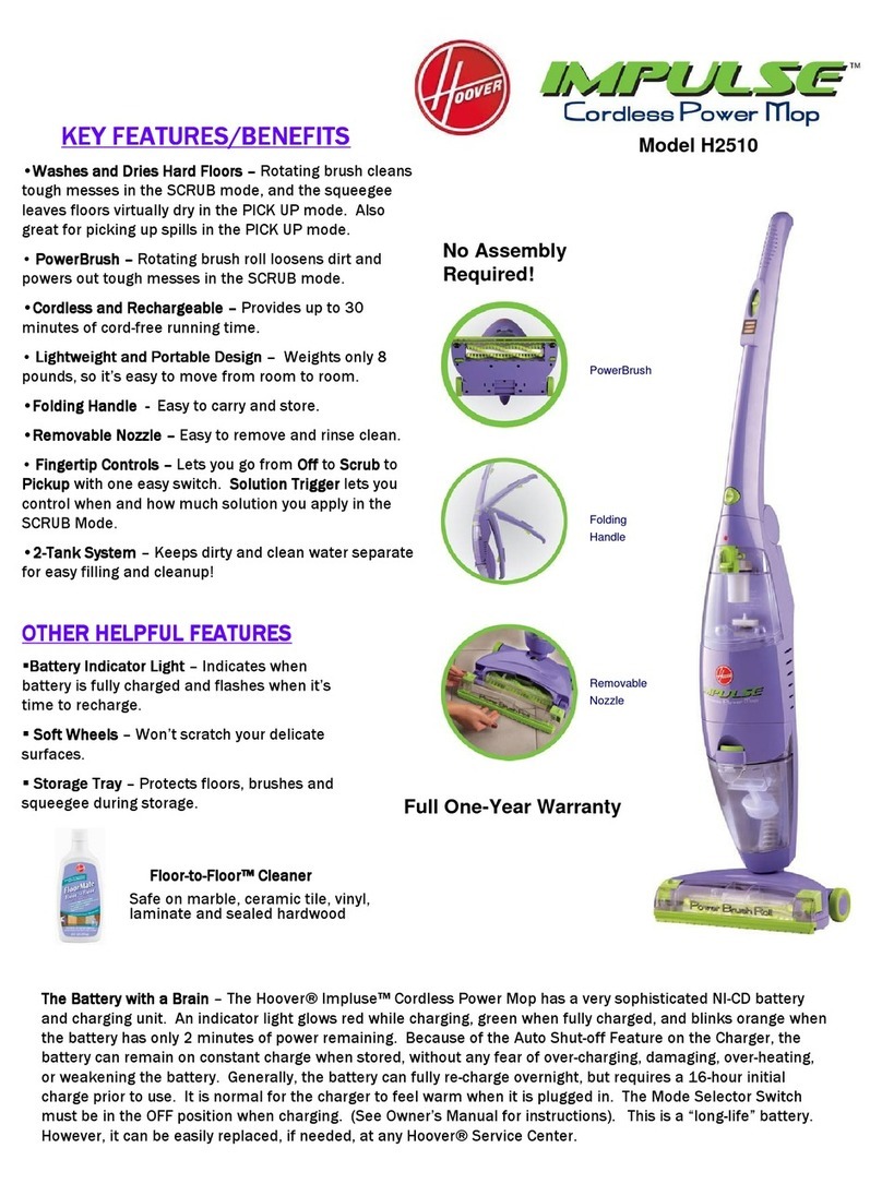 Hoover Impulse H2510 User manual