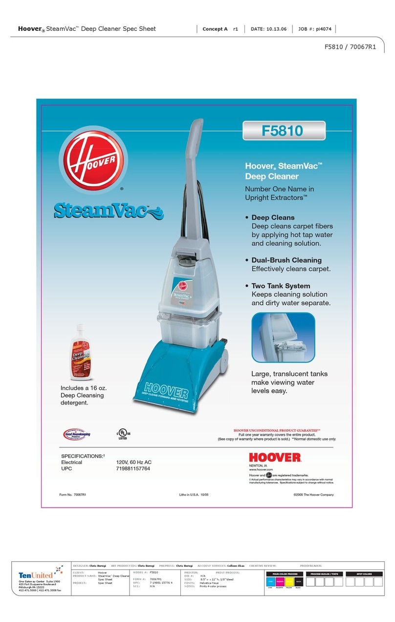 Hoover SteamVac F5810 brochure