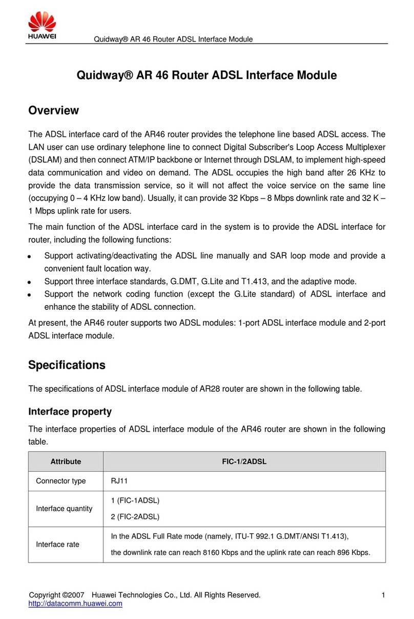 Huawei FIC-1/2ADSL User manual Huawei FIC-1/2ADSL User manual