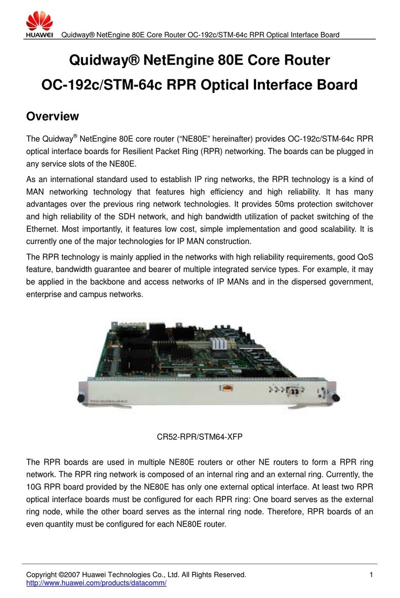 Huawei CR52-RPR/STM64-XFP Specifications