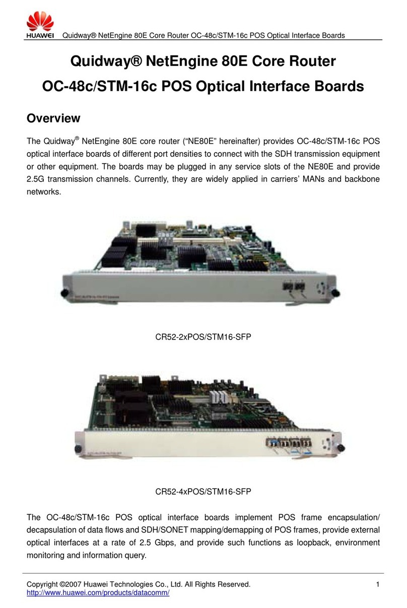 Huawei CR52-2xPOS/STM16-SFP User manual Huawei CR52-2xPOS/STM16-SFP User manual