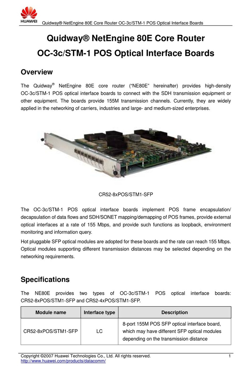 Huawei CR52-4xPOS/STM1-SFP User manual Huawei CR52-4xPOS/STM1-SFP User manual