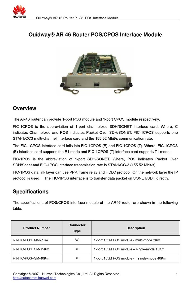 Huawei RT-FIC-1CPOS User manual