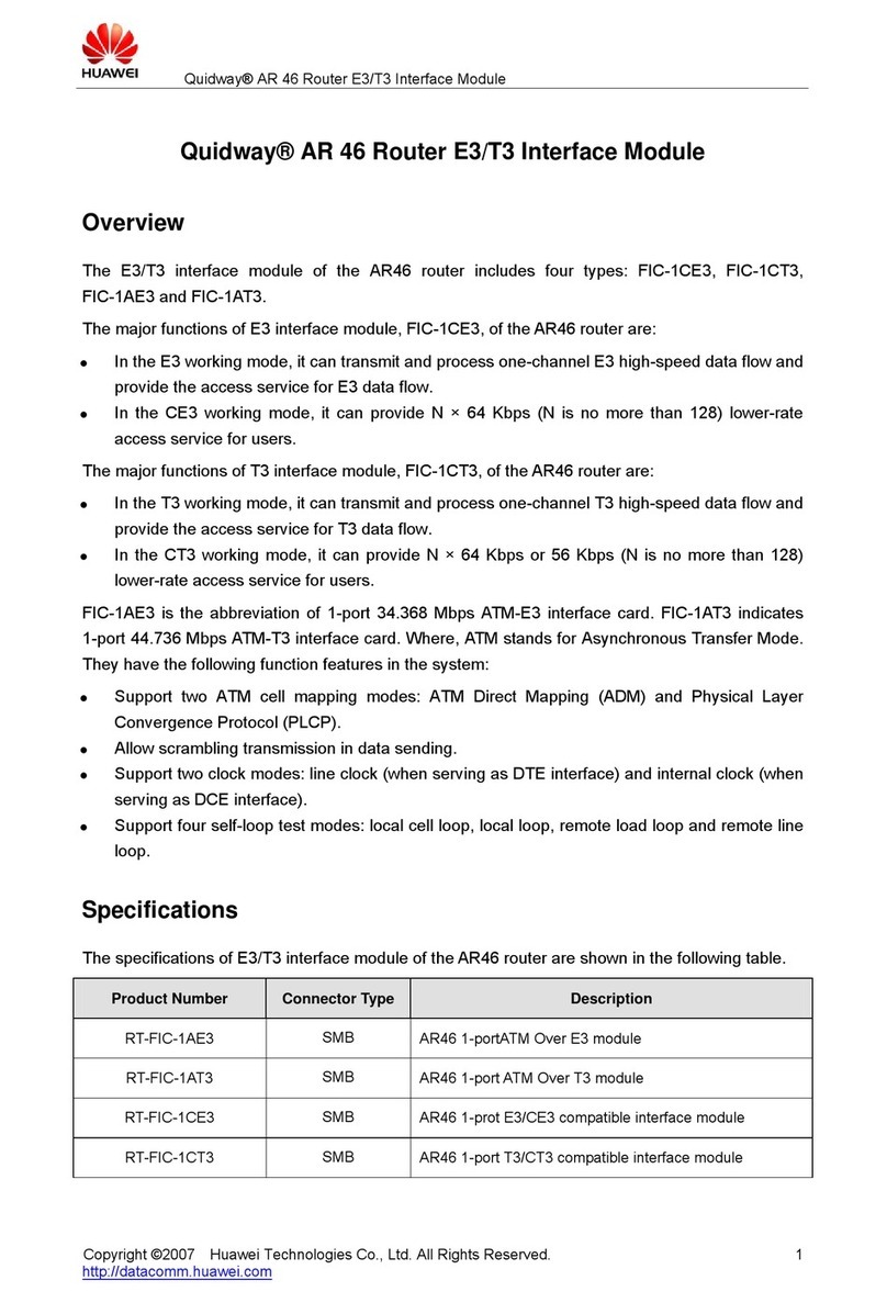 Huawei RT-FIC-1AE3 User manual