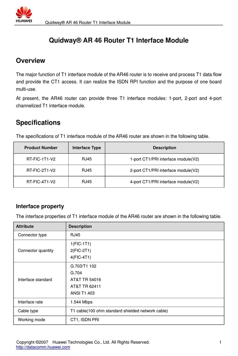 Huawei RT-FIC-1T1-V2 User manual