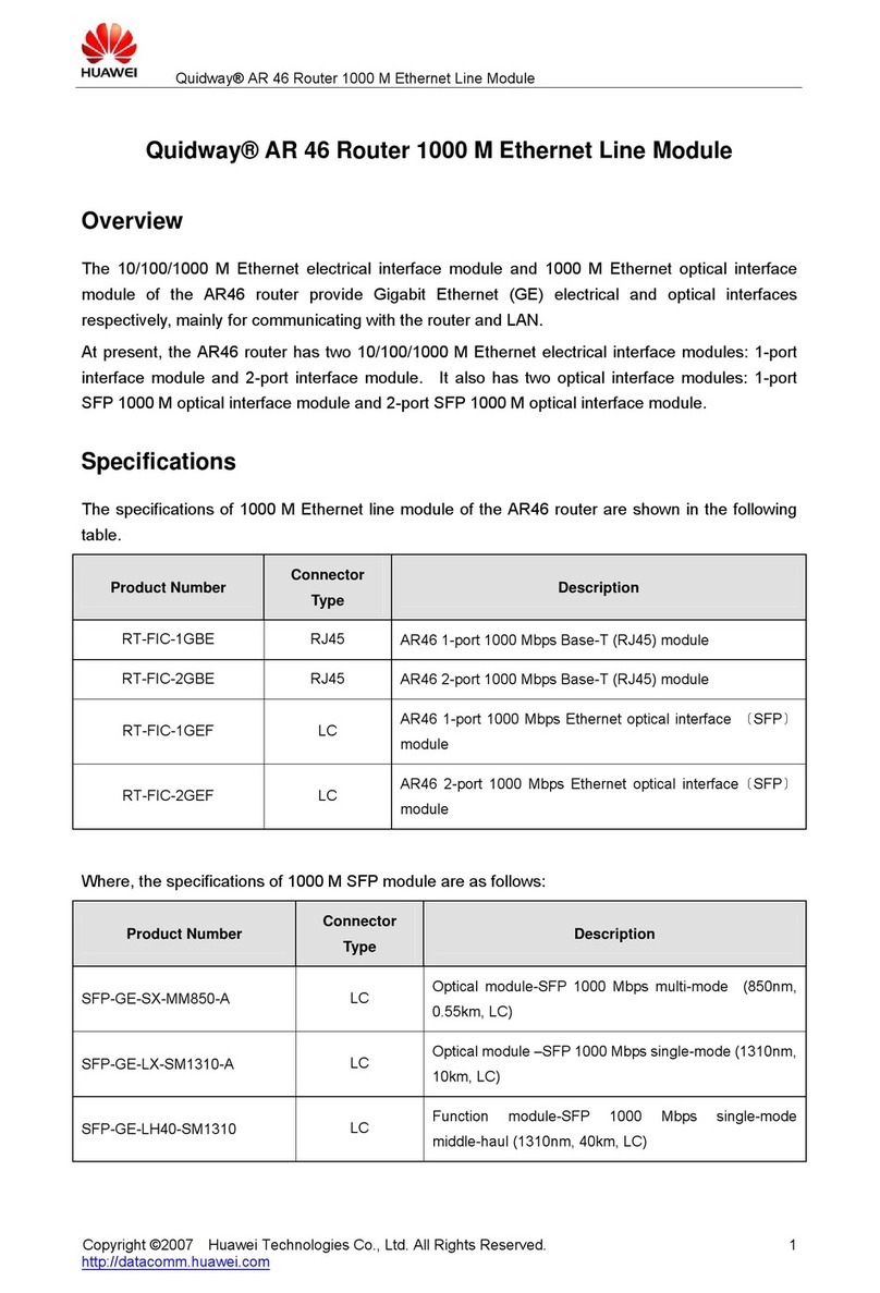 Huawei RT-FIC-1GBE Specifications