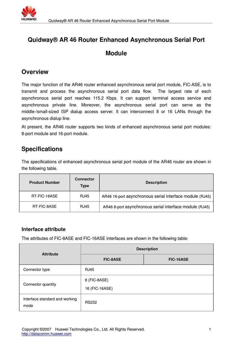 Huawei RT-FIC-16ASE User manual Huawei RT-FIC-16ASE User manual