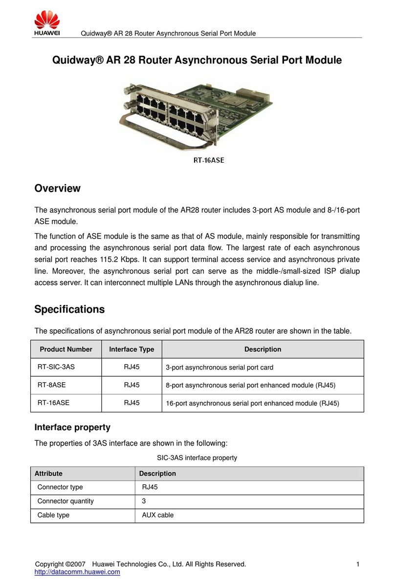 Huawei RT-16ASE User manual Huawei RT-16ASE User manual