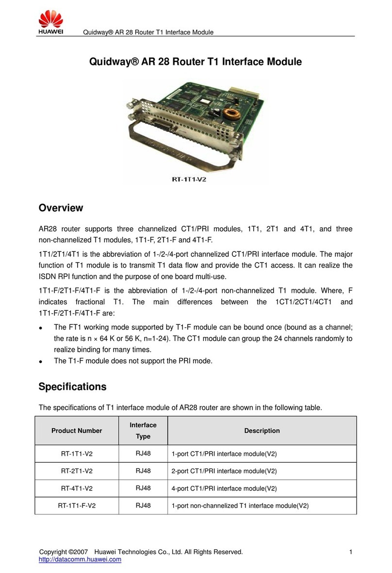Huawei RT-1T1-F-V2 User manual