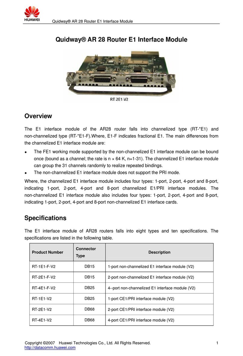 Huawei RT-1E1 Specifications