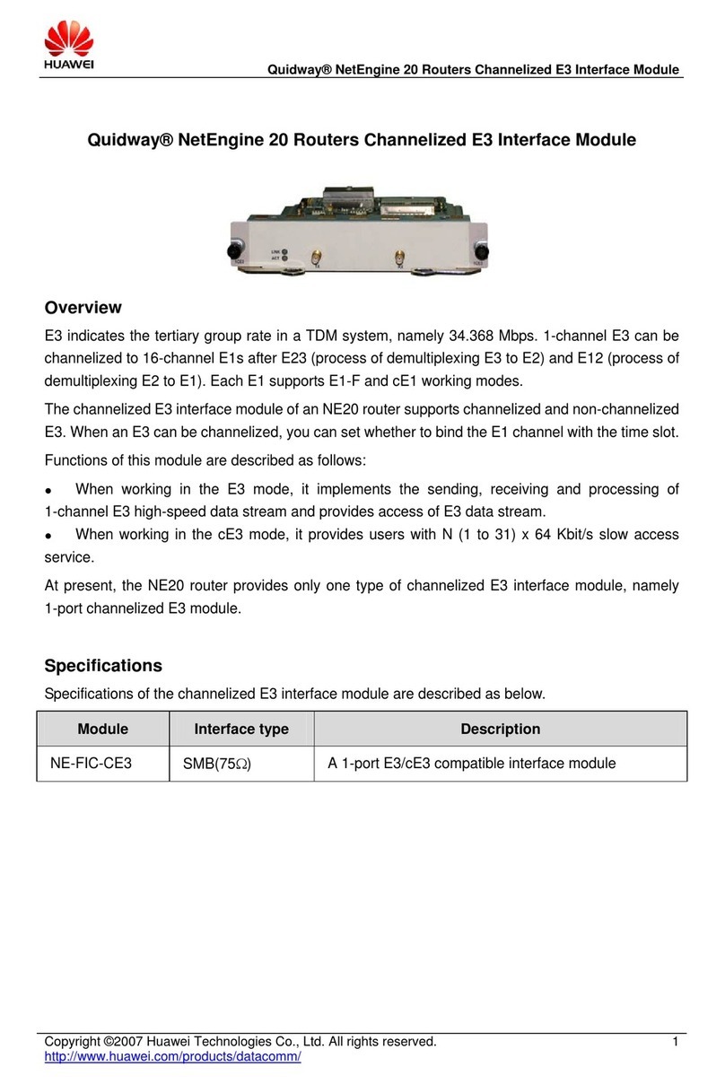 Huawei NE-FIC-CE3 User manual