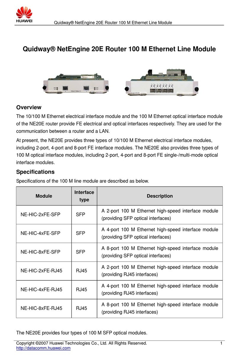 Huawei NE-HIC-2xFE Specifications