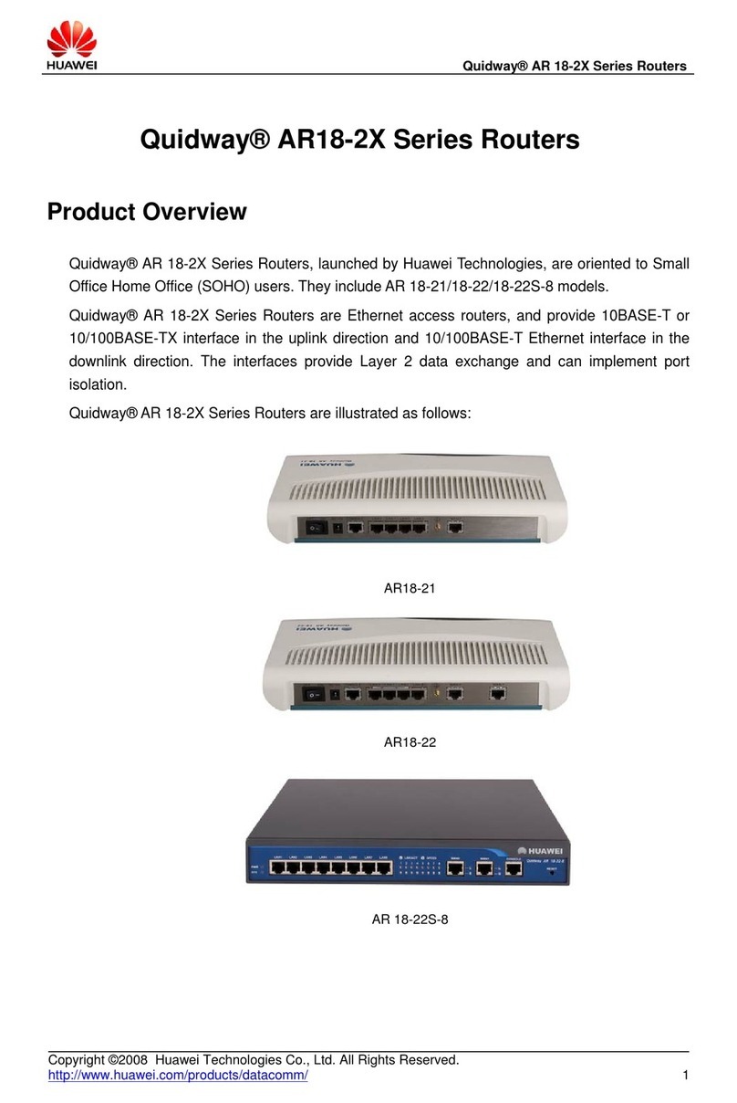 Huawei Quidway AR18-21 Operating and safety instructions Huawei Quidway AR18-21 Operating and safety instructions