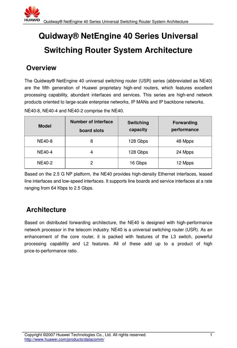 Huawei Quidway NE40 Instruction Manual