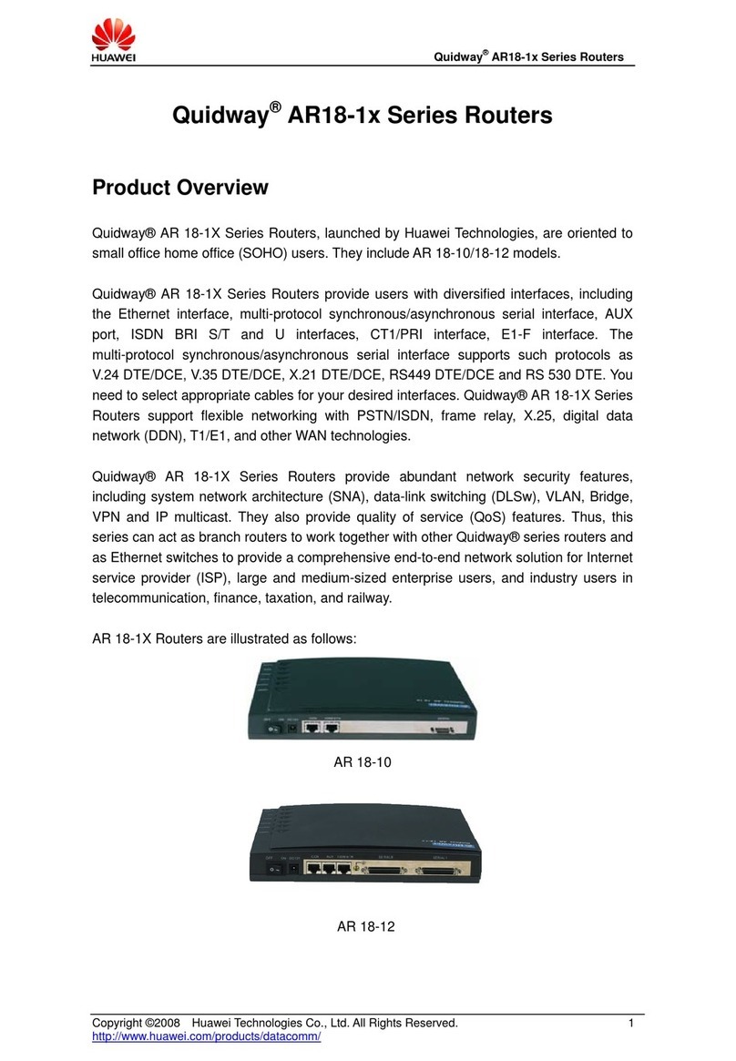 Huawei Quidway AR-18-12 User manual Huawei Quidway AR-18-12 User manual