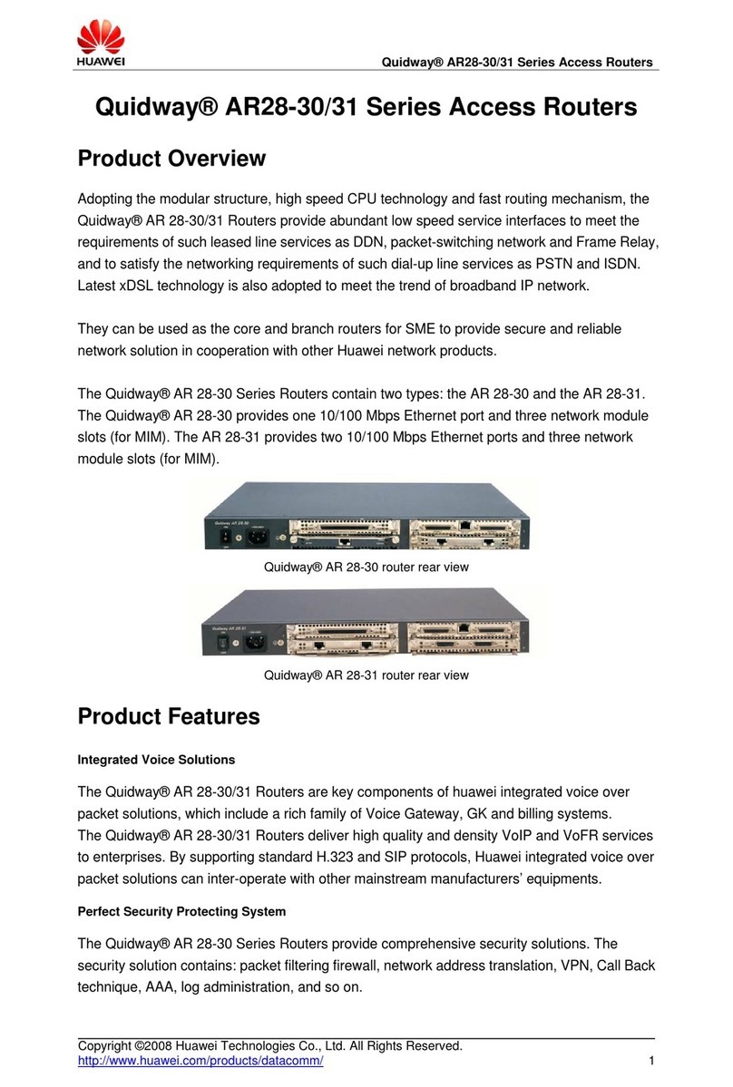 Huawei Quidway AR-28-30 User manual Huawei Quidway AR-28-30 User manual