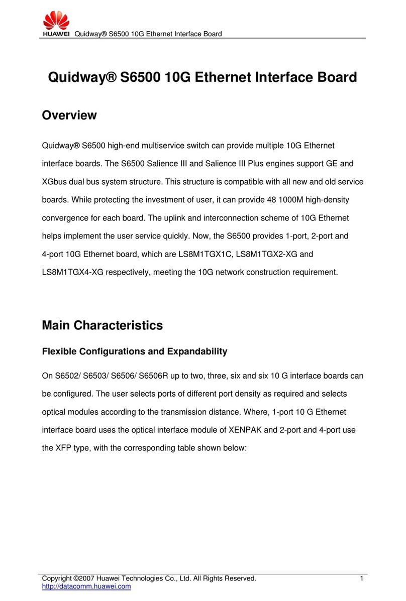 Huawei Quidway S6502 Manual