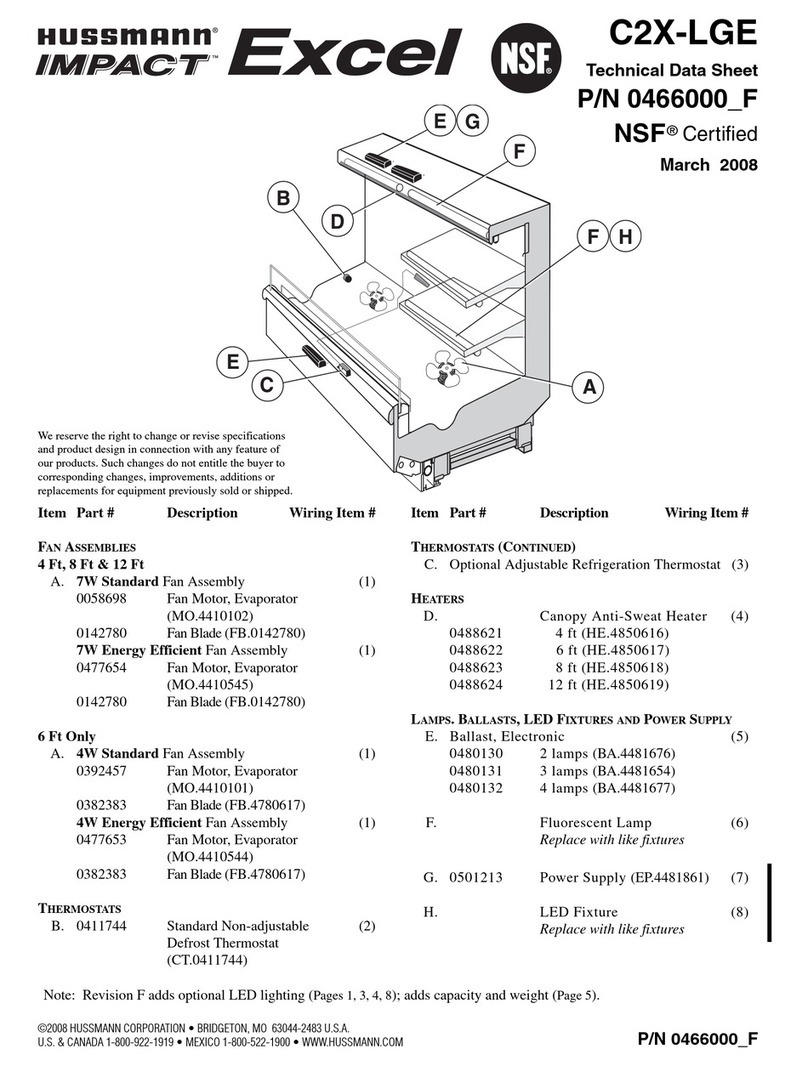 Hussmann impact Excel C2X-LGE Instruction Manual