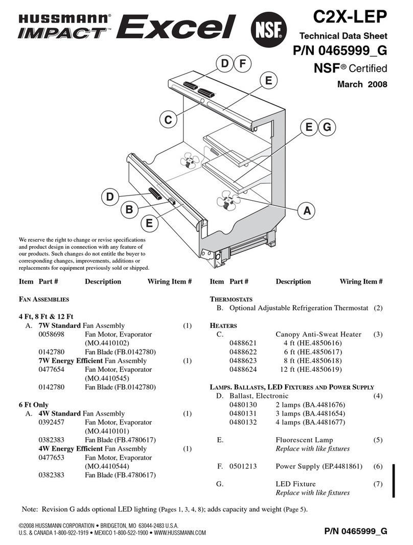Hussmann impact Excel C2X-LEP Instruction Manual